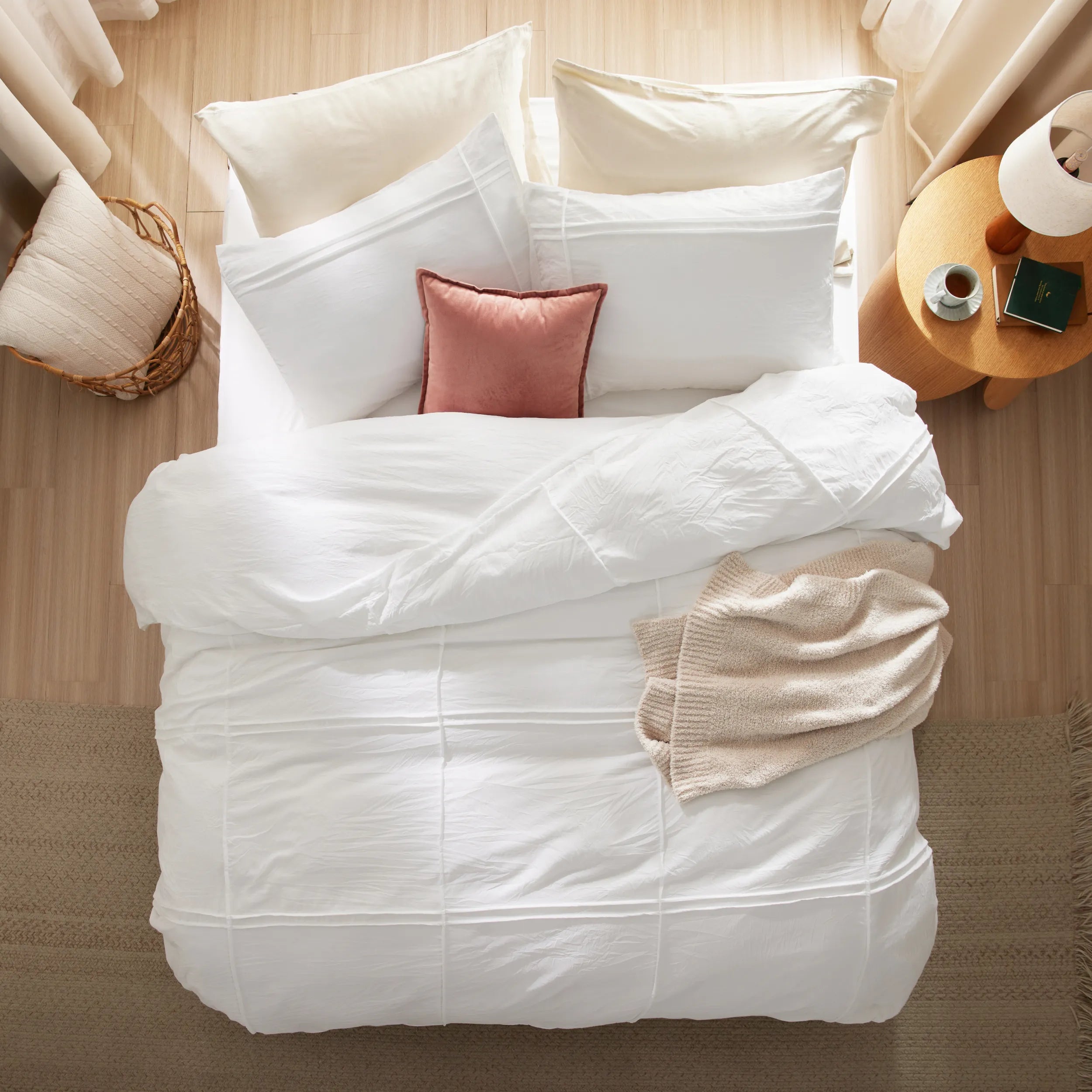 Striped Tufted Embroidery Duvet Cover Set - Image 6