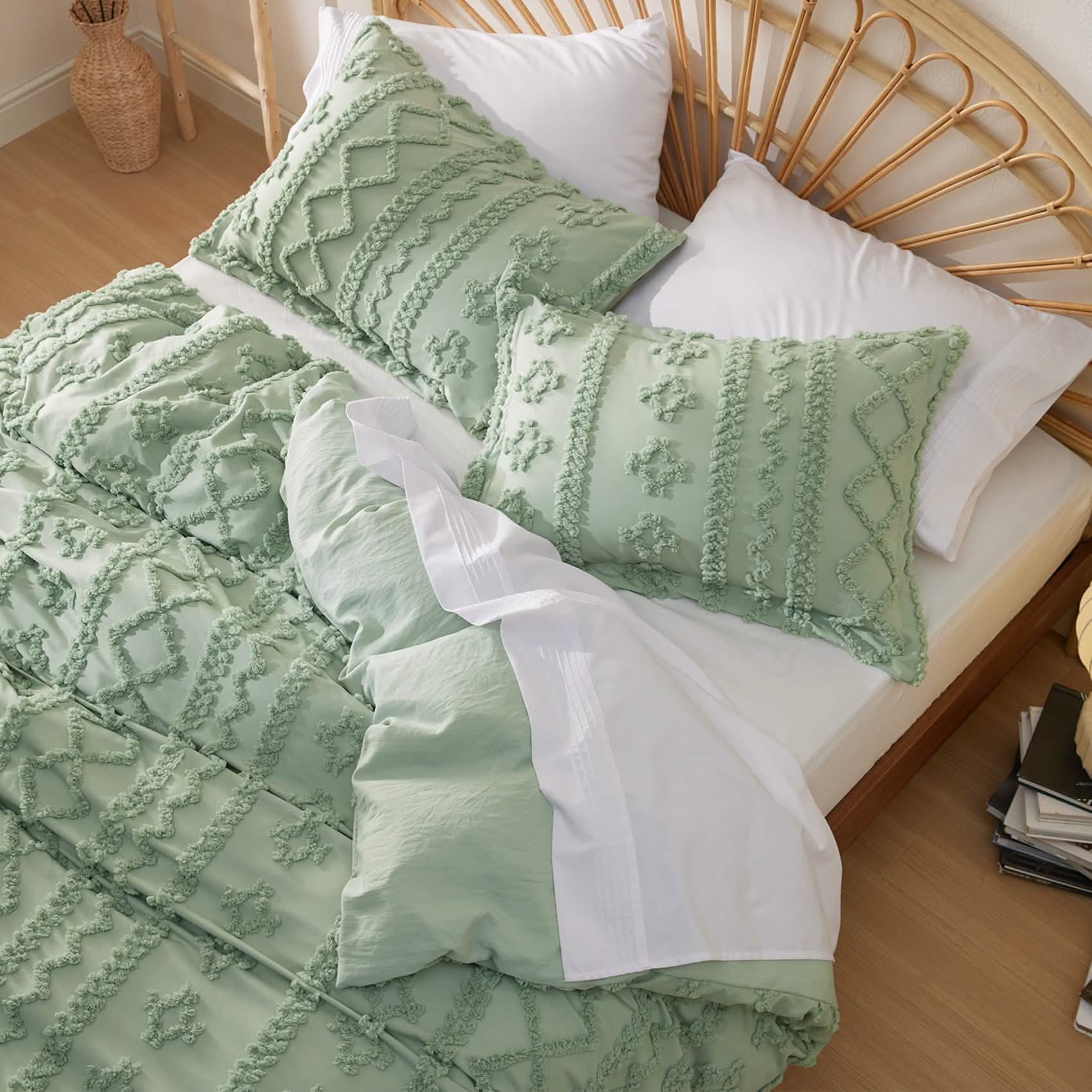 Boho Tufted Embroidery Duvet Cover Set - Image 4