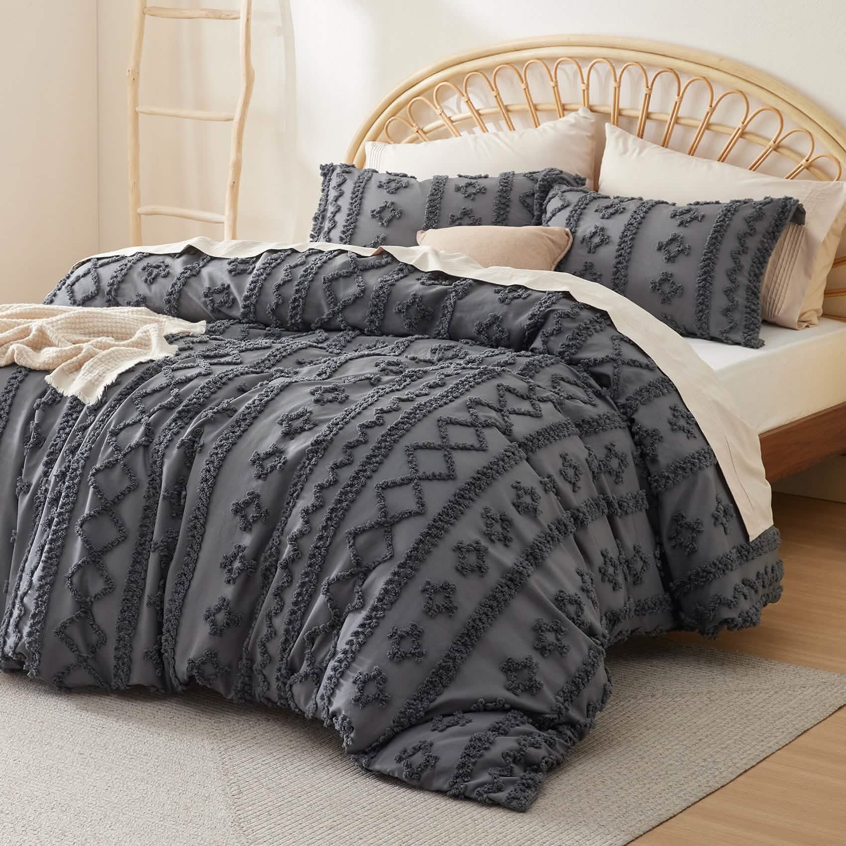 Boho Tufted Embroidery Duvet Cover Set - Image 18