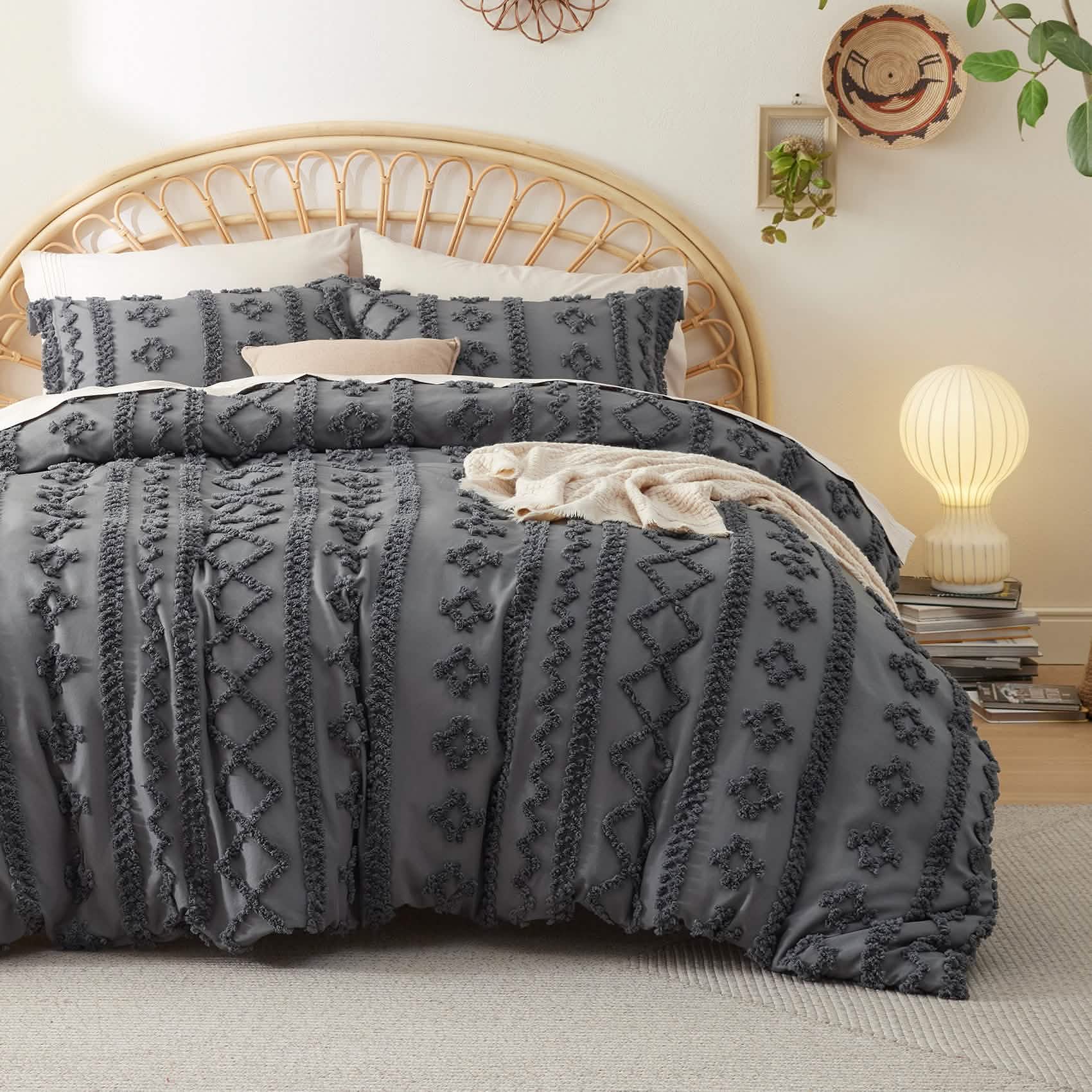 Boho Tufted Embroidery Duvet Cover Set - Image 15