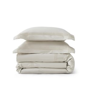 PureWoven  Cotton Embroidered Hotel Duvet Cover Set