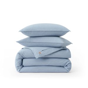 PureWoven Washed Cotton Striped Duvet Cover Set