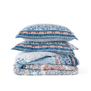 PureWoven  100% Cotton Patterned Duvet Cover Set