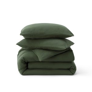 PureWoven  Rayon From Bamboo Cotton Muslin Duvet Cover Set