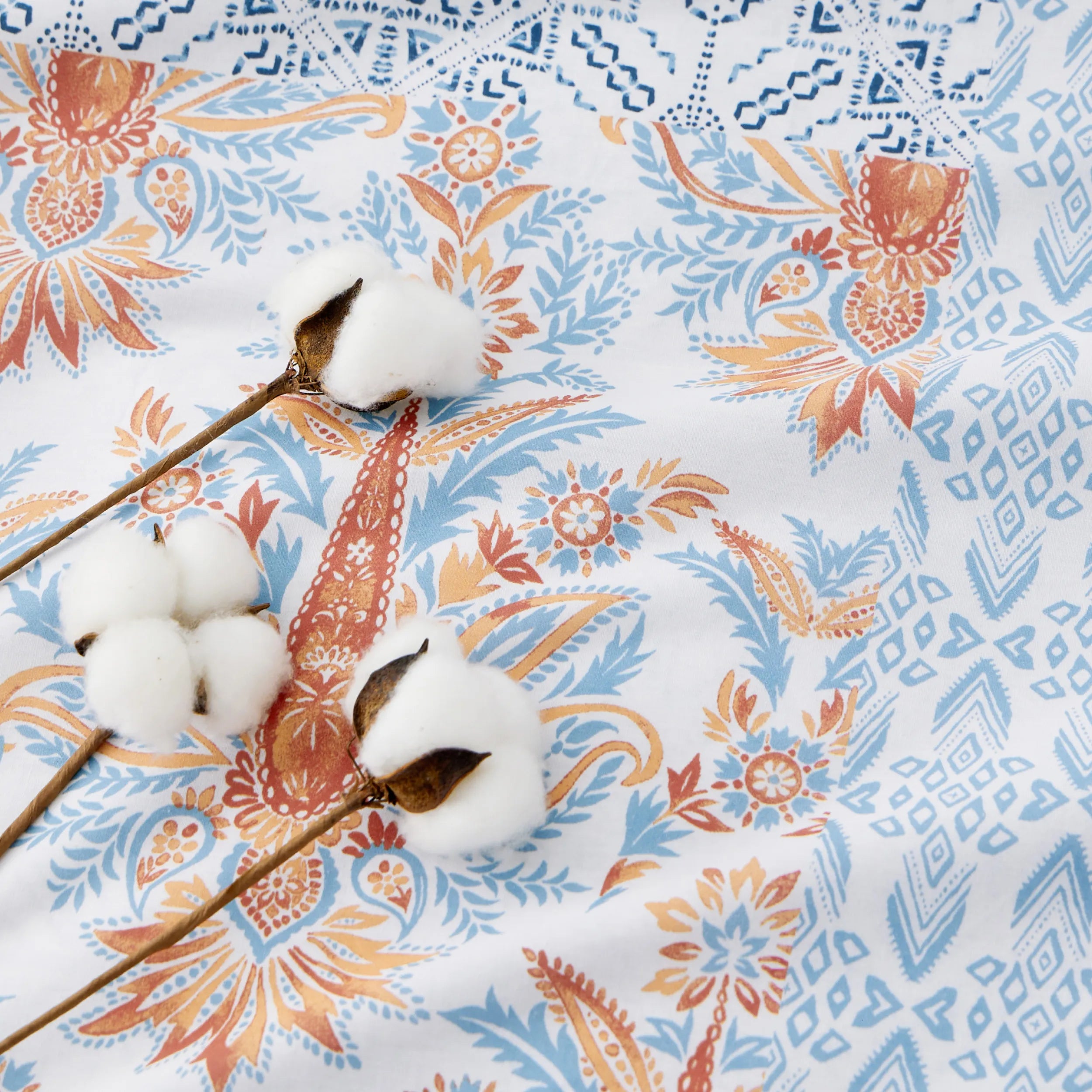 PureWoven 100% Cotton Patterned Duvet Cover Set - Image 6