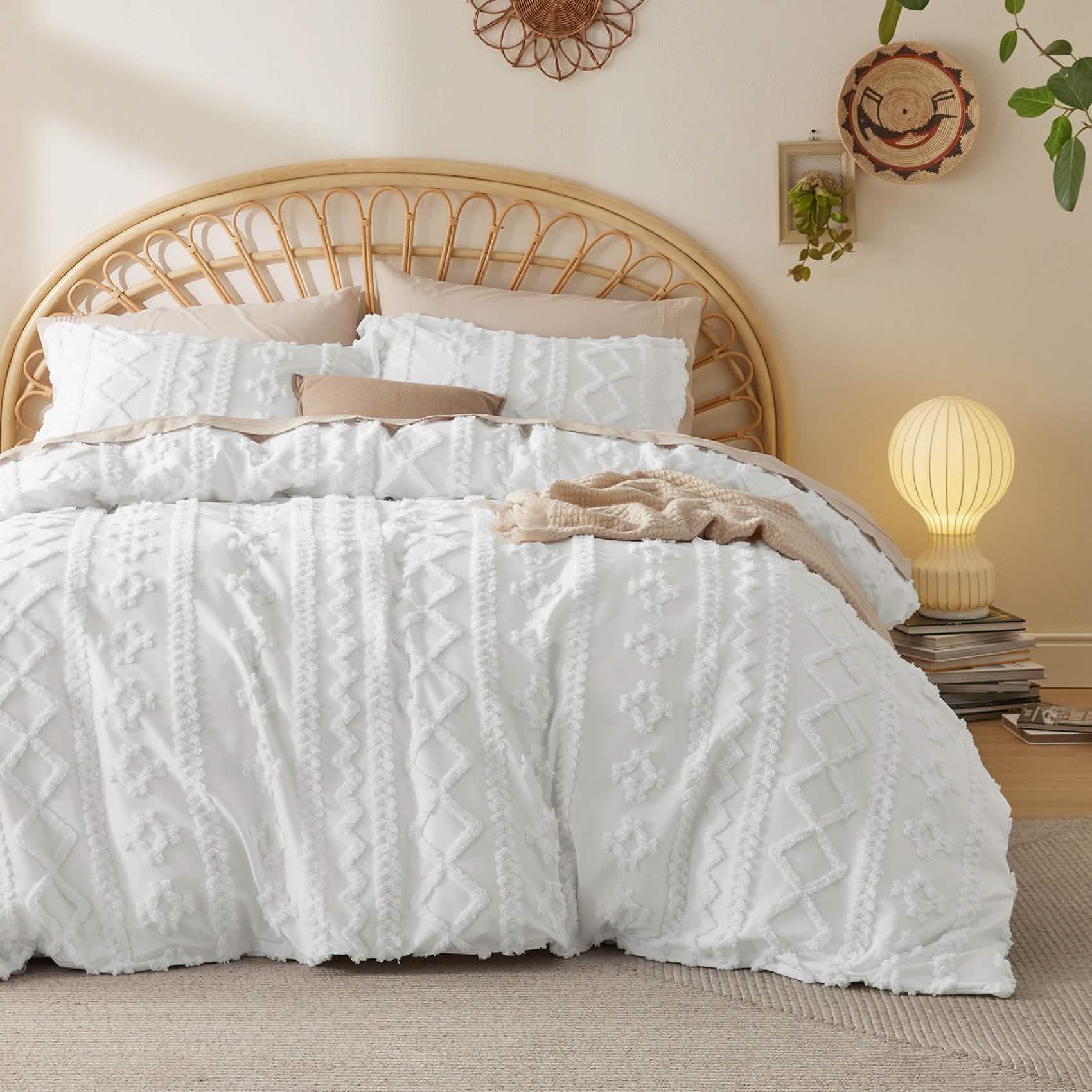 Boho Tufted Embroidery Duvet Cover Set - Image 8